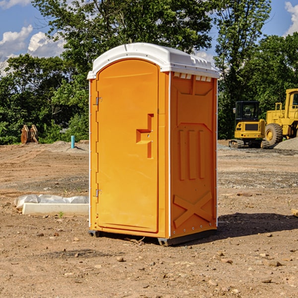 how often are the porta potties cleaned and serviced during a rental period in Hiram